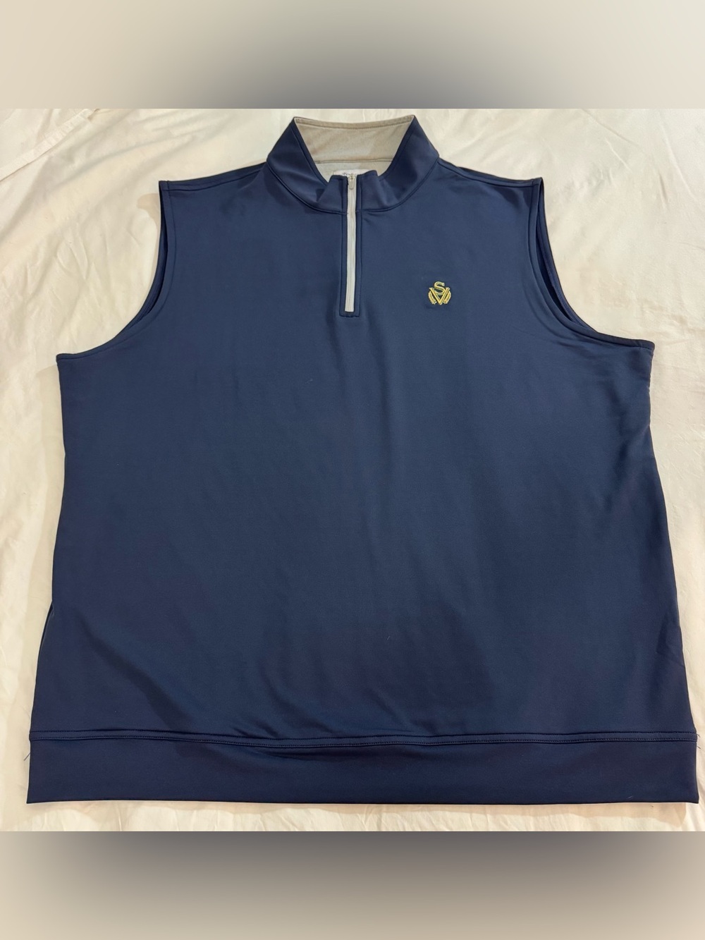 Peter Millar Vest Adult XXL Quarter Zip Navy Blue Performance Stretch Golf Mens